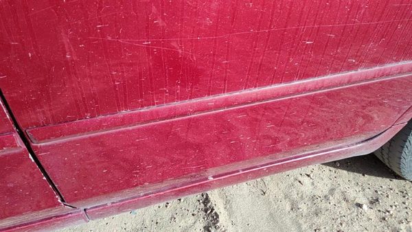 05-06 Nissan Altima Driver Left Rear Moulding From Door Back Trim Strip Red A15 — photo 2