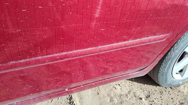 05-06 Nissan Altima Driver Left Rear Moulding From Door Back Trim Strip Red A15 — photo 3