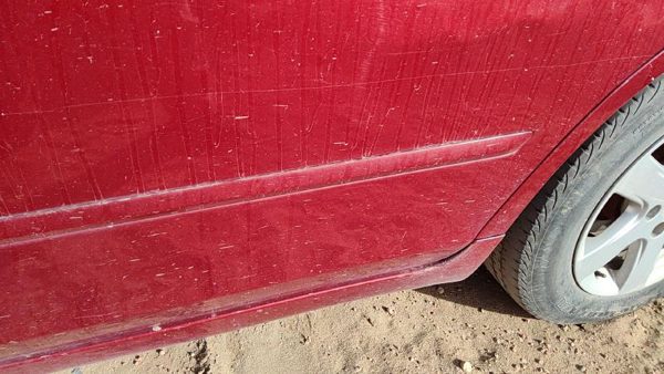 05-06 Nissan Altima Driver Left Rear Moulding From Door Back Trim Strip Red A15 — photo 5
