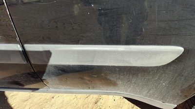 03-05 Trail Blazer Driver Left Rear Moulding From Door Back Trim Strip Black