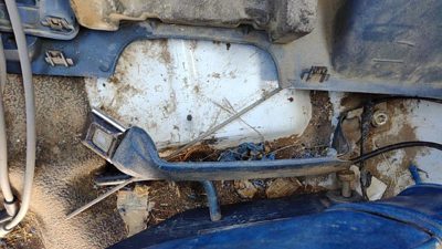 92-97 Ford F350 Driver Left Front Seat Belt Buckle Receiver Oem Blue
