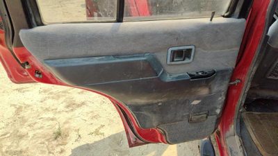 92-95 Nissan Pathfinder Driver Left Rear Door Trim Panel With Switches Back Gray