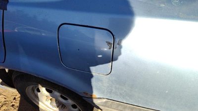 1988-1991 Honda Civic Fuel Tank Door With Hinge Gas Lid Oem Filler Blue Sedan