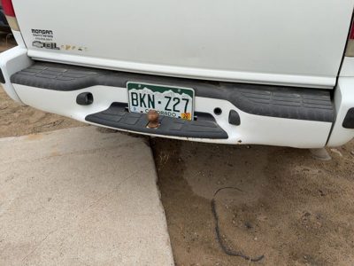 1998-2005 Chevy S10 Blazer Rear Bumper With Mount Brackets Oem White 50U