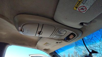 2000-2001 Dodge Dakota Center Overhead Console Dome Light Map Lamp Cubby Gray