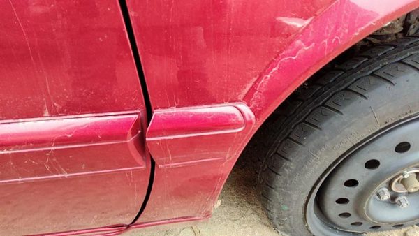 95-02 Eldorado Passenger Right Moulding From Fender Trim Strip Crimson Red 86U — photo 2