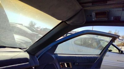 89 Olds Cutlass Cierra Passenger Right A Pillar Trim Windshield Post Panel Blue