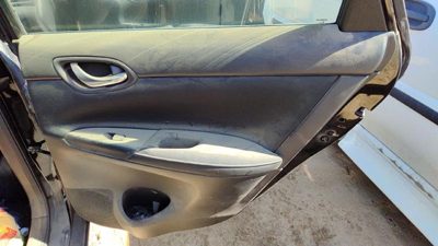 15-19 Sentra Passenger Right Rear Door Trim Panel With Switches Back Charcoal G