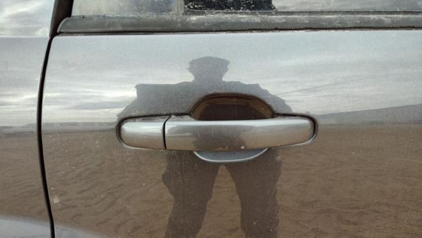 05-09 Equinox Passenger Right Rear Outside Door Handle Back Granite Gray 44U — photo 2