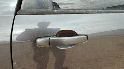 05-09 Equinox Passenger Right Rear Outside Door Handle Back Granite Gray 44U