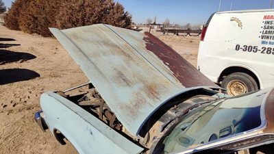 1975 Olds Cutlass Hood Blue