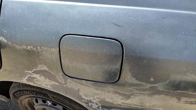 1997-2001 Toyota Camry Fuel Tank Door With Hinge Gas Lid Oem Filler Blue 8L3