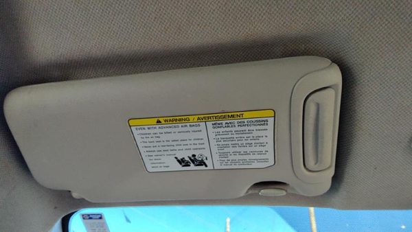 2016-2019 Nissan Versa Driver Left Sun Visor Oem Charcoal G 964019Mb1a — photo 3