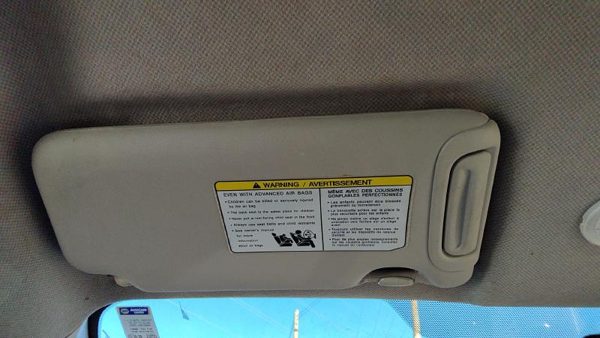 2016-2019 Nissan Versa Driver Left Sun Visor Oem Charcoal G 964019Mb1a — photo 1