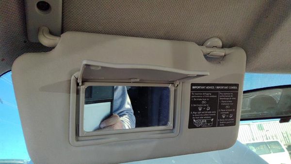 2016-2019 Nissan Versa Driver Left Sun Visor Oem Charcoal G 964019Mb1a — photo 6