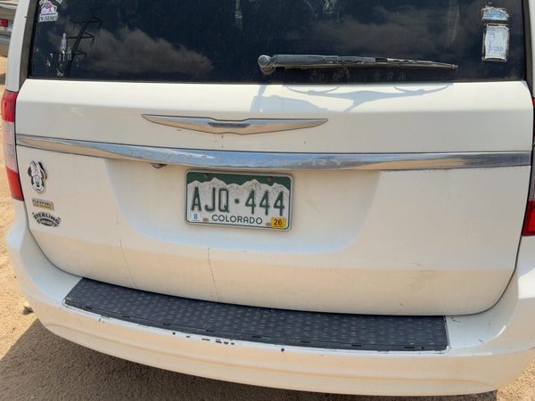 12 Town & Country License Plate Trim Surround Panel Oem Tail Hatch Chrome — photo 1