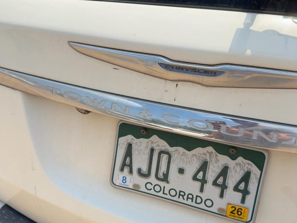 12 Town & Country License Plate Trim Surround Panel Oem Tail Hatch Chrome — photo 2
