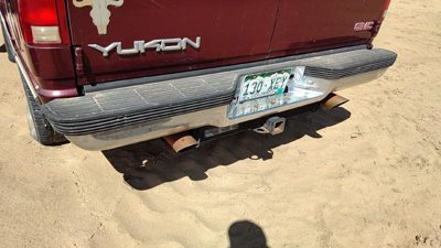 1992-1999 Gmc Yukon Rear Bumper Assembly With Brackets Oem Chrome 15025375