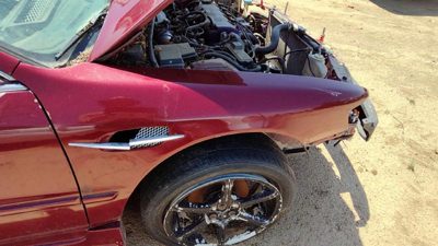 1994-1997 Honda Accord Passenger Right Front Fender Oem Red 6725931