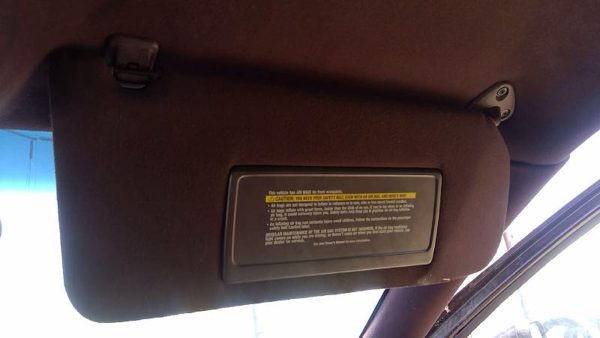 93-96 Cadillac Fleetwood Passenger Right Sun Visor Oem Maroon — photo 5