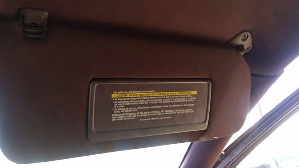 93-96 Cadillac Fleetwood Passenger Right Sun Visor Oem Maroon — photo 6