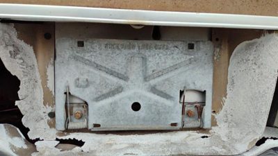 1978-1983 Chevy Malibu Fuel Tank Door With Hinge Gas Lid Oem Filler Tan