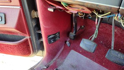 1987-1991 Ford F150 Driver Left Lower Kick Trim Panel Oem Red