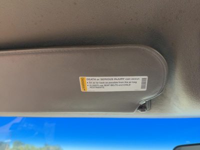 2000-2002 Chevy Express 2500 Driver Left Sun Visor Oem Vinyl Grey 92G 15074524