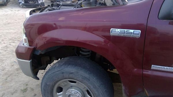 2006 Ford F350 Sd Pickup Fender LH Super Duty Dark Red Jm — photo 6