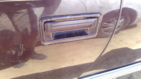 93 Cadillac Fleetwood Driver Left Rear Back Outside Door Handle Oem Lever Maroon — photo 1