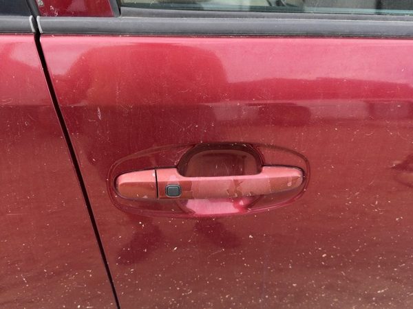 04-05 Prius Passenger Right Front Outside Door Handle Smart Key Salsa Red 3Q3 — photo 3