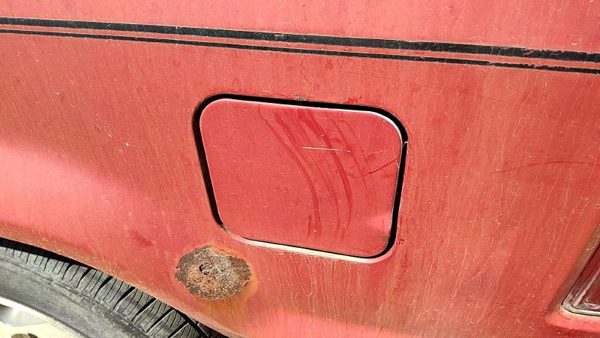 1984-1990 Ford Bronco 2 Fuel Tank Door With Hinge Gas Lid Oem Filler Red — photo 3