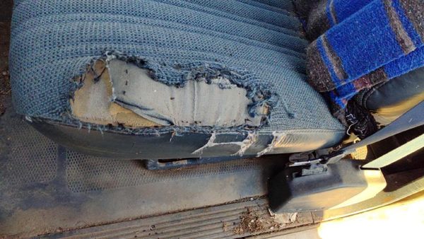 1993 GMC Sierra Front Seat Blue — photo 8