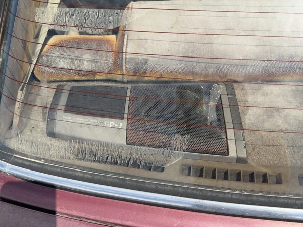 1985-1988 Nissan Maxima Sedan Driver Left Rear Speaker Grill Cover Panel OEM — photo 2