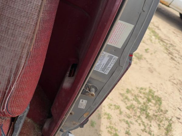 1987-1991 Ford F150 Pickup Driver Left Rear B-Post Trim Panel Red — photo 6