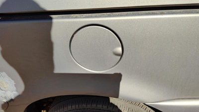 1997-2005 Chevy Venture Fuel Tank Door With Hinge Gas Lid Oem Filler Silver 17U