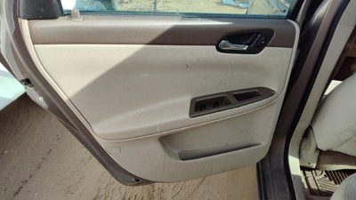 06-08 Impala Driver Left Rear Door Trim Panel With Switches Back Neutral 52C