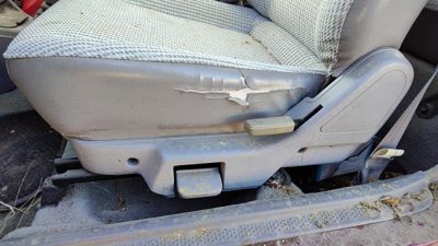 1994-1997 Ford Aspire Driver Left Side Seat Trim Panel Oem Gray