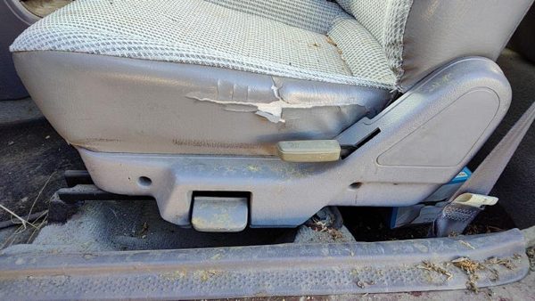 1994-1997 Ford Aspire Driver Left Side Seat Trim Panel Oem Gray — photo 2