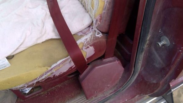 1988 Gmc Sierra 2500 Driver Left Front Seat Belt Retractor Oem Shoulder Red — photo 7