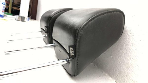 2005-2007 Nissan Titan Right Left Pair Front Seat Head Rest Leather Armada — photo 4