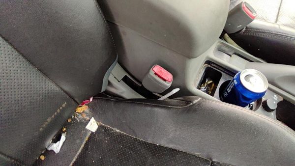 07-10 Nissan Sentra Passenger Right Front Seat Belt Buckle Receiver Charcoal W — photo 3