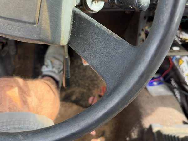 1987-1988 Toyota FX Steering Wheel OEM Gray Deluxe 3 Door Hatchback — photo 2