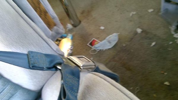 1987-1989 Chevy G20 Van Passenger Right Front Seat Belt Buckle Receiver Oem Blue — photo 6