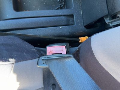 00-03 Jetta Driver Left Front Seat Belt Buckle Receiver Oem Warning Lamp Black