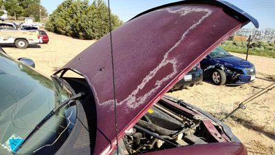 1997 Ford Expedition Hood Maroon Jl