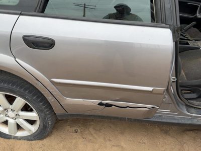 2009 Subaru Legacy Rear Door RH Silver Slq