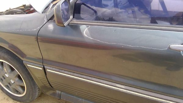 1991 Mitsubishi Galant VR-4 Driver Left Front Door Shell OEM LH Green MB835736 — photo 4