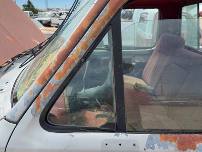 80-91 Ford F150 Driver Left Front Vent Window Small Door Glass With Frame Oem