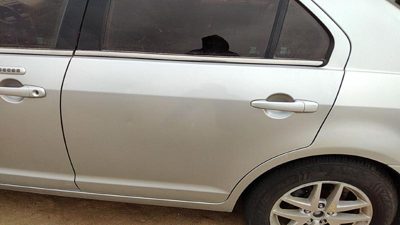 2012 Ford Fusion Rear Door LH Silver Ux